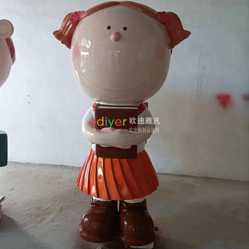 玻璃鋼卡通雕塑小孩學(xué)生兒童公仔玩偶 玻璃鋼卡通雕塑小孩學(xué)生兒童公仔玩偶