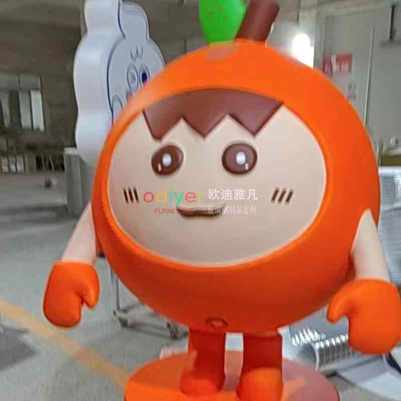 玻璃鋼卡通橙子造型雕塑水果擺件 玻璃鋼卡通橙子造型雕塑水果擺件