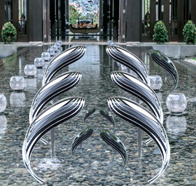 不銹鋼魚雕塑水景藝術景觀擺件 不銹鋼魚雕塑水景藝術景觀擺件