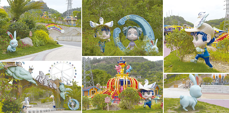 浙江麗水青田兒童公園玻璃鋼雕塑景觀小品造型案例 浙江麗水青田兒童公園玻璃鋼雕塑景觀小品造型案例